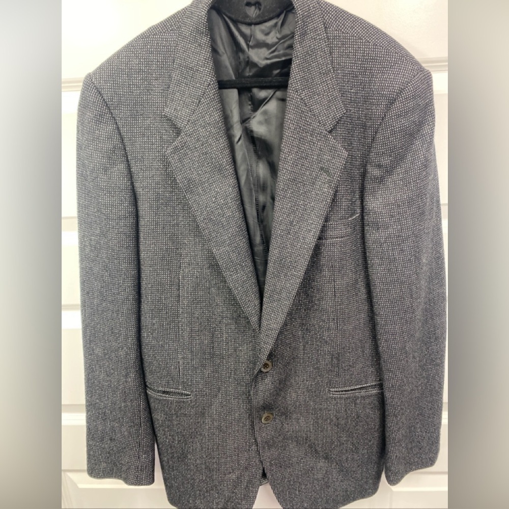 VTG Yves Saint Laurent Wool Blazer Mens Black Made in France See Photo Measure